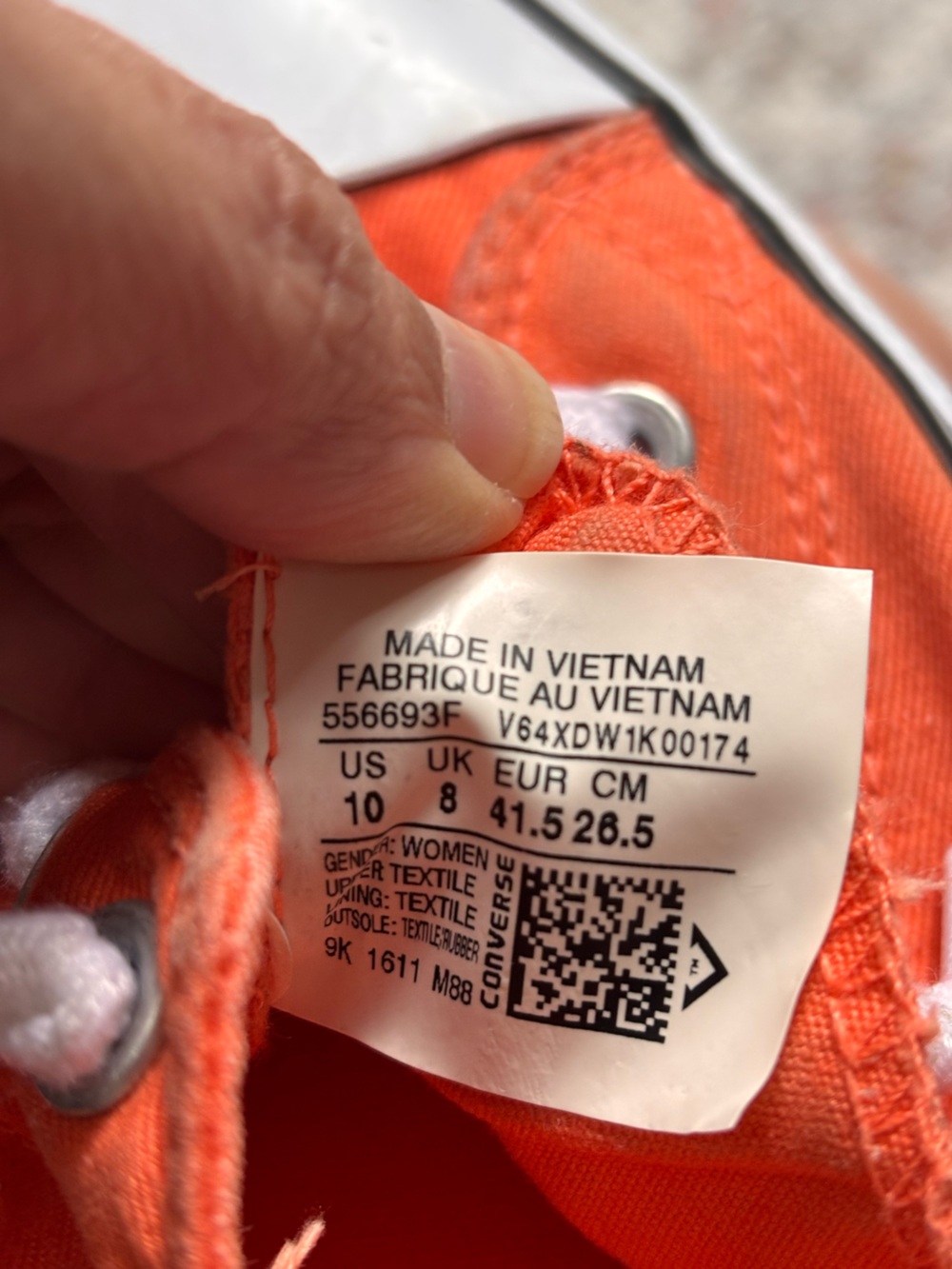 Converse Chuck Taylor All Star Canvas Slip On Orange Women’s Size 10 - Picture 5 of 9